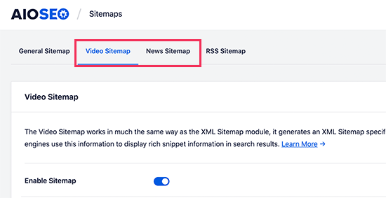 在多合一 SEO 中生成视频和新闻站点地图