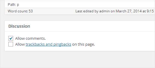 Enabling comments on selective pages in WordPress