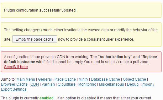 W3 Total Cache specify settings for MaxCDN W3 Total Cache specify settings for MaxCDN