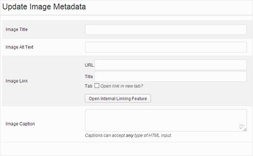 Entering meta-data for slides in a WordPress slider created with Soliloquy