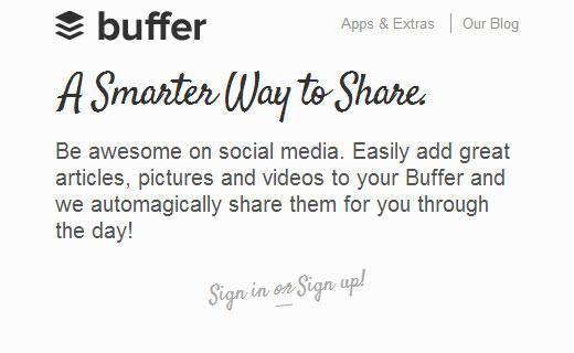 Buffer one web application to cross post across your network