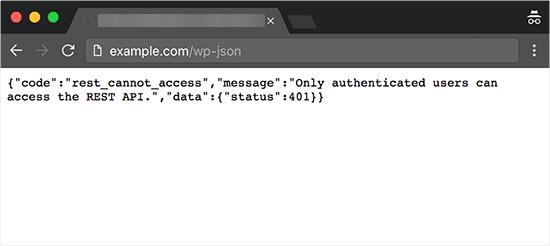 REST API Disabled REST API Disabled
