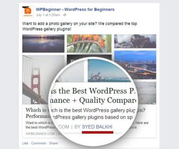 如何在WordPress中添加Facebook作者标签