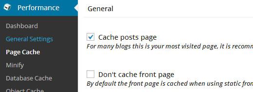W3 Total Cache - Front Page
