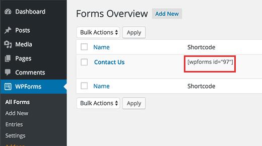 Contact Form Shortcode Contact Form Shortcode