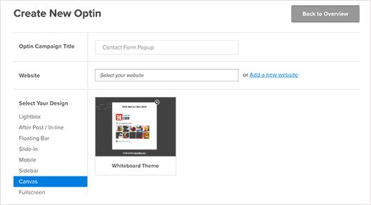 Setup your optin Setup your optin