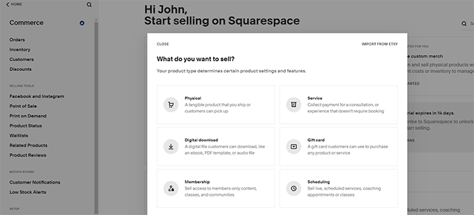 Squarespace中的电子商务
