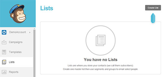 在MailChimp中为您的博客电子邮件订阅者创建新列表