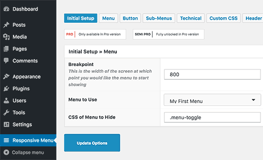 响应式菜单设置 响应式菜单设置