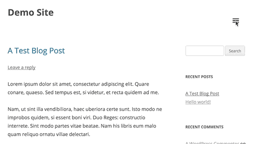 WordPress中的响应式滑入菜单 WordPress中的响应式滑入菜单