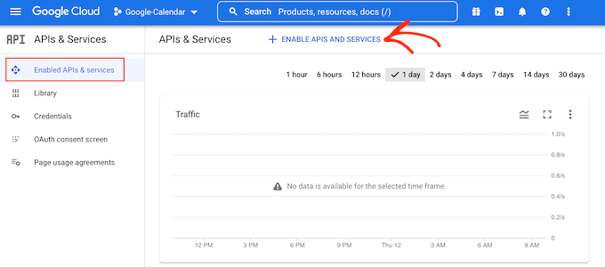 启用谷歌日历API