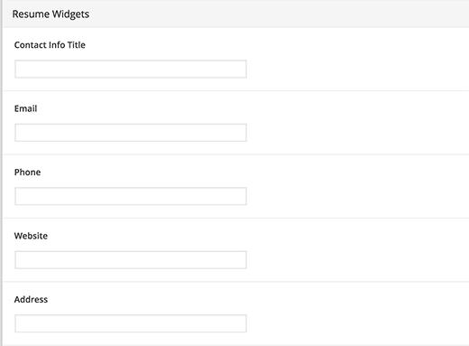 Contact info widget Contact info widget