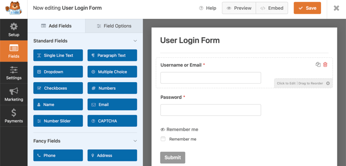 WPForms表单生成器