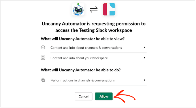 让Uncanny Automator访问Slack 让Uncanny Automator访问Slack