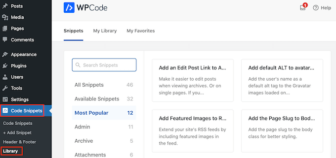 适用于WordPress的WPCode代码片段插件