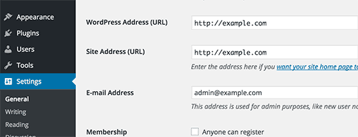 WordPress地址和站点地址设置