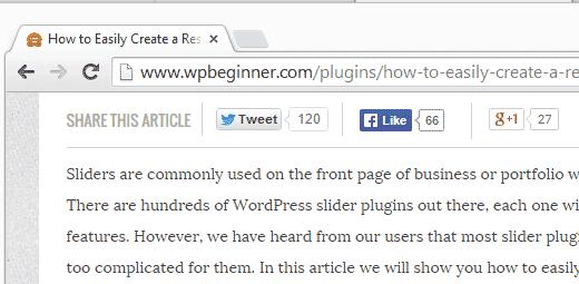 Normal sized sticky social sharing toolbar Normal sized sticky social sharing toolbar