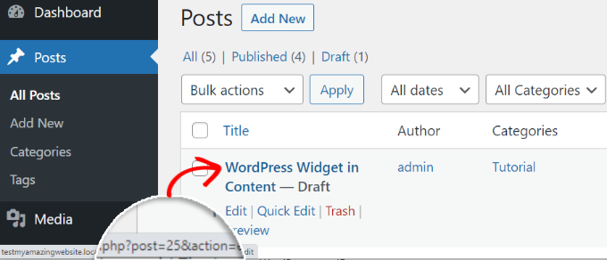 WordPress帖子ID 在WordPress中查找帖子ID