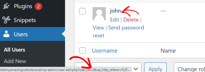WordPress用户ID WordPress中的用户ID