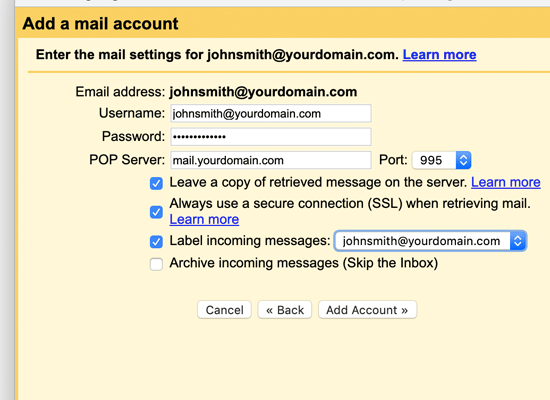 将Bluehost电子邮件连接到Gmail 将Bluehost电子邮件连接到Gmail