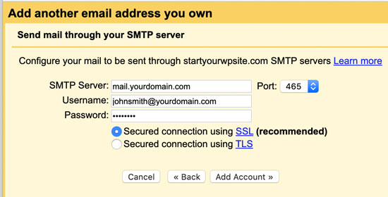 SMTP信息