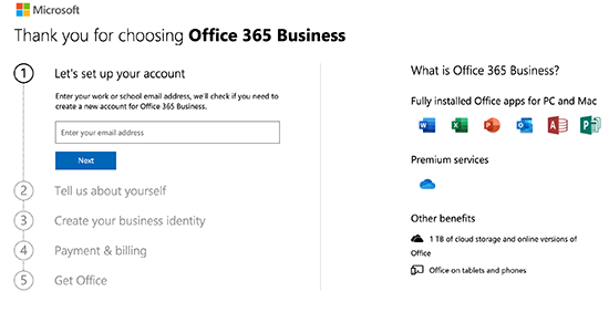 Office 365注册