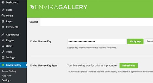 Envira Gallery license Envira Gallery license