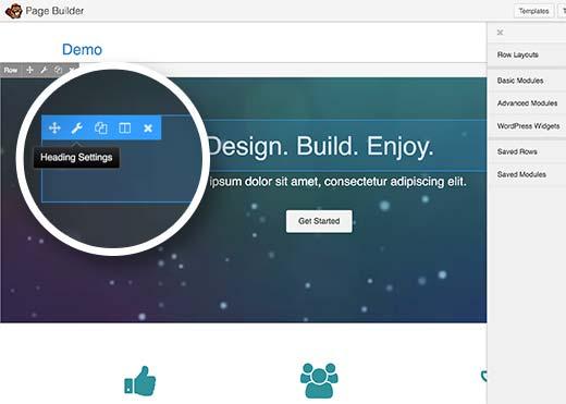 Editing layout in Beaver Builder plugin