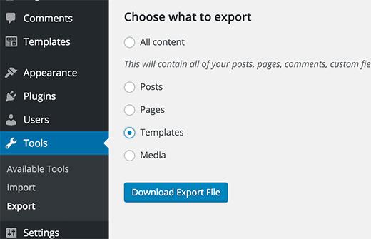 Show template admin