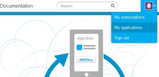 Twitter My Apps Click on Twitter My Apps