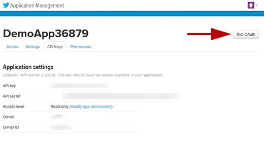 Generating Twitter Access Keys Generating Twitter Access Keys