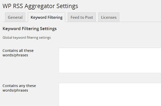 Filtering feed sources for specific keywords Filtering feed sources for specific keywords