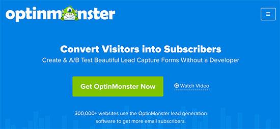 如何使用OptinMonster在WordPress中构建您的电子邮件列表