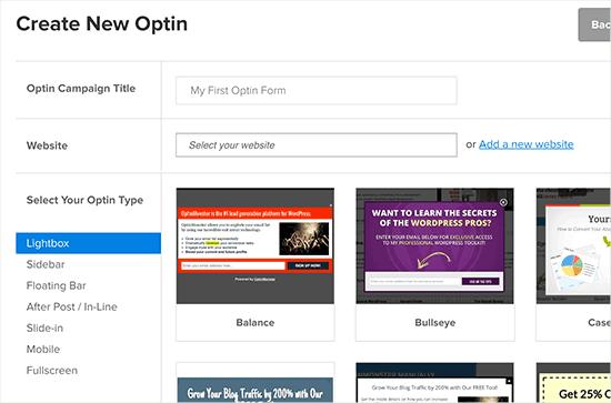Creating your first optin Creating your first optin