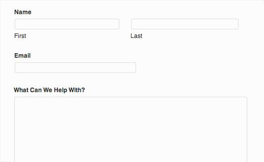 A Contact us Form Created with Gravity Forms in WordPress A Contact us Form Created with Gravity Forms in WordPress
