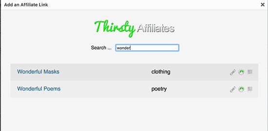 Search and insert affiliate links Search and insert affiliate links
