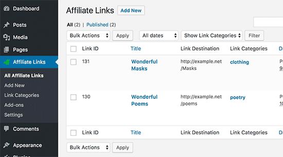 Managing thirsty affiliate links Managing thirsty affiliate links