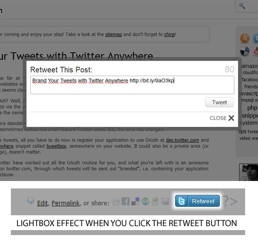 Retweet Anywhere in WordPress