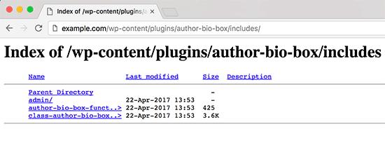 Disable directory browsing Disable directory browsing