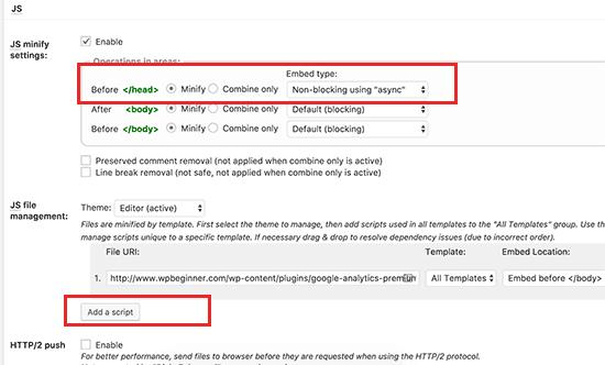 Add scripts to minify Add scripts to minify