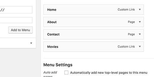Custom link item in navigation menu Custom link item in navigation menu