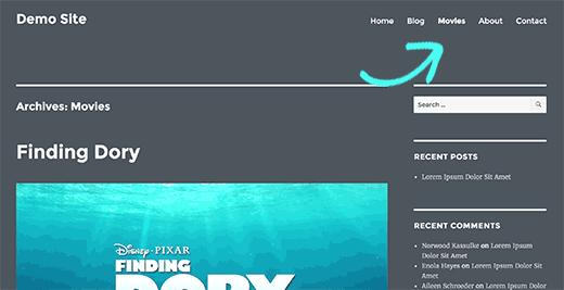 Custom post type link in WordPress navigation menu Custom post type link in WordPress navigation menu