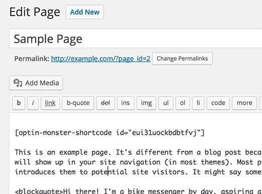 OptinMonster Shortcode OptinMonster Shortcode