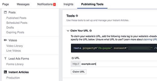 Meta tag to claim ownership of the URL Meta tag to claim ownership of the URL
