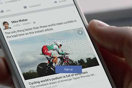 Sign up for Facebook Instant Articles Sign up for Facebook Instant Articles
