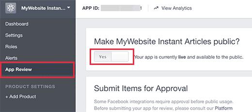 App ID and secret keys App ID and secret keys