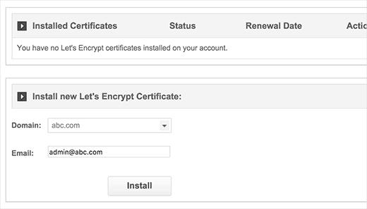 installletsencrypt installletsencrypt