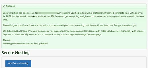 Adding secure hosting Adding secure hosting