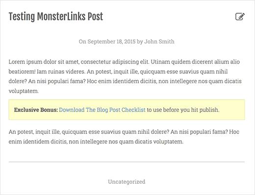 MonsterLink displayed in a yellow box MonsterLink displayed in a yellow box