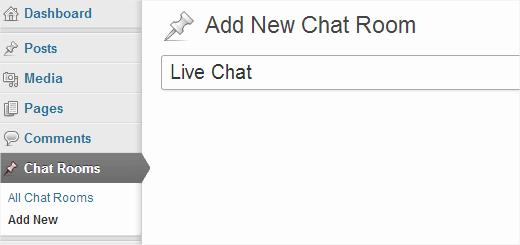Creating a new chat room in WordPress Creating a new chat room in WordPress